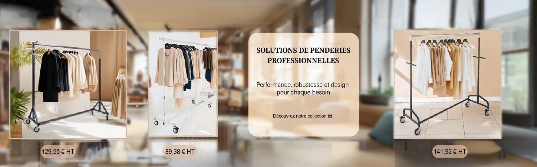 Portant à vetements professionnels 